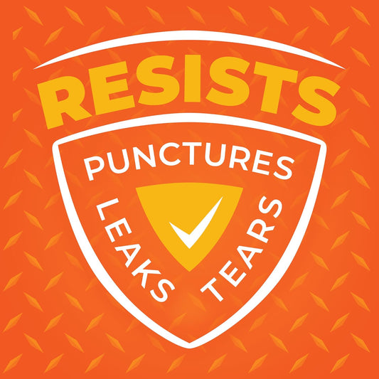 1.05 mil thick puncture-resistant plastic construction