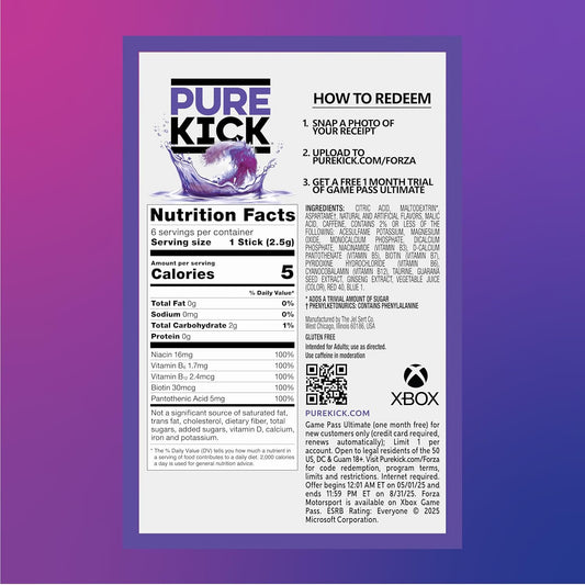 100% daily value of vitamins b3, b5, b6, b7, and b12 per serving