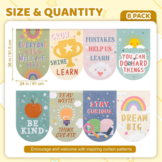 100% polyester construction, washable and durable for daily classroom use