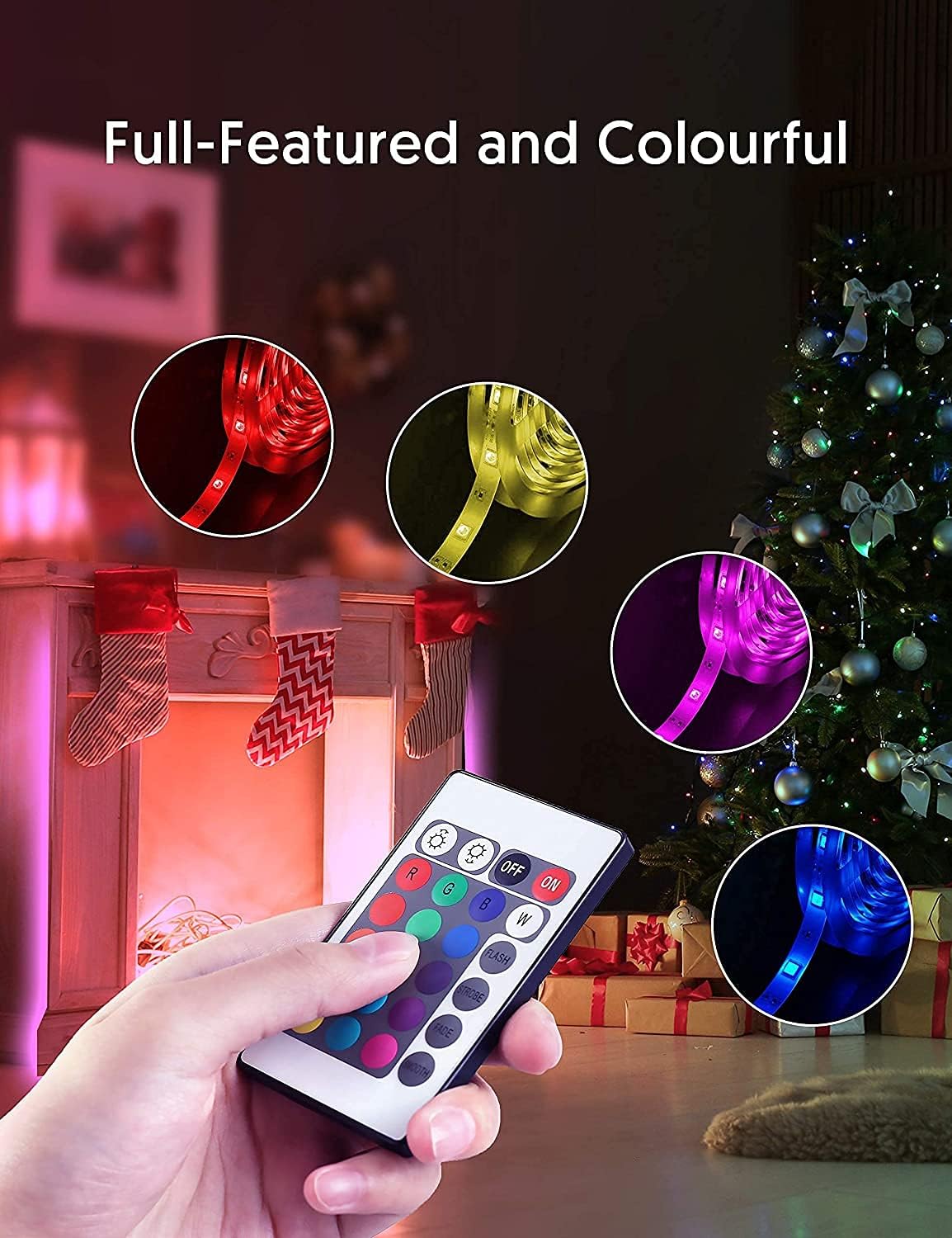 111111 Battery Powered LED Strip Lights – Waterproof Patio & Camping Light for Tents and Picnic Tables