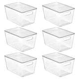 Vtopmart Clear Stackable Storage Bins – Home Office Pantry Organizer, Sort Snacks and Supplies Fast