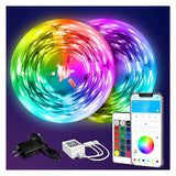 DAYBETTER LED Strip Lights 50ft – Modern Bedroom Decor with App-Controlled Color Changing