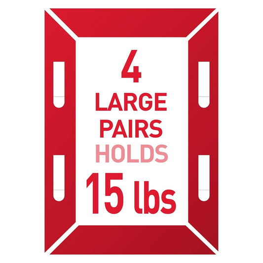 16 lb weight capacity per four strip pairs, supporting frames up to 24 x 36 inches
