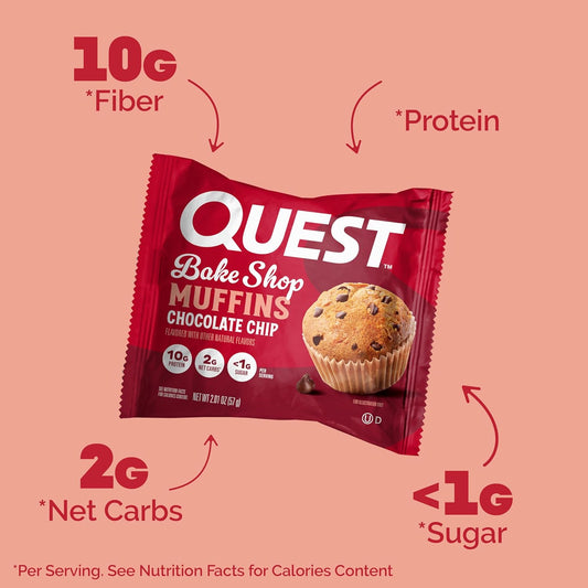 <1g sugar and 2g net carbs per muffin for low-impact macro load