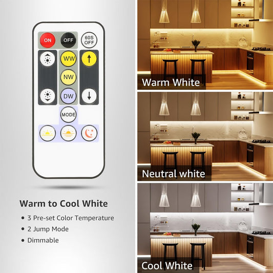 300 smd 2835 leds across 16.4ft or 32.8ft variants for uniform, high-brightness output