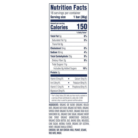 3g fiber per 40g serving for digestive and satiety benefits