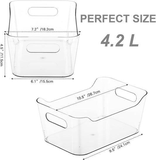 4.2l capacity per bin with 10.5" x 7.2" x 4.5" dimensions
