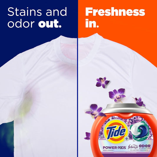 50% more cleaning power per pod compared to tide liquid detergent
