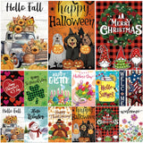 Seasonal Garden Flags Set of 12 – Thoughtful Housewarming Gift for Homeowners Who Love Decorating