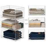 Yociyoga Iron Mesh Closet Organizer 4-Tier – Space-Saving Minimalist Drawer for Folded Clothes and Sweaters