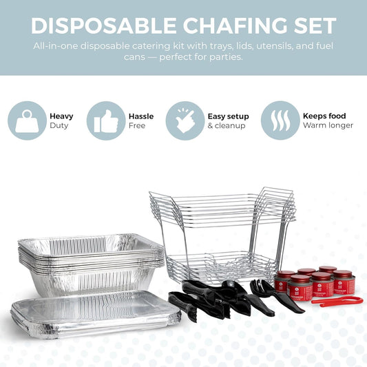 6 half-size aluminum pans (100% food-grade)