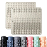 Caketime Silicone Drying Mat for Newlyweds and Renters – Thoughtful Housewarming Gift, Two Mat Value