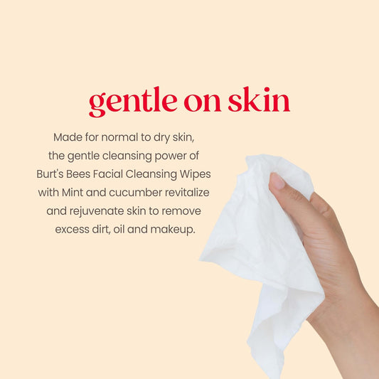 99% natural origin formula pre-moistened with cucumber, mint, white tea, or aloe vera botanicals