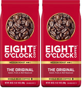 Eight O'Clock Coffee Bulk 6-Pack Whole Bean – Shared Office Coffee Station, Cost-Efficient Weekly Brew