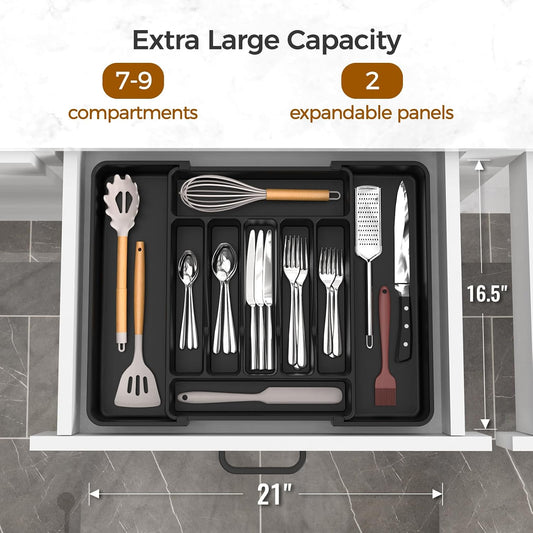 adjustable width from 12.4" to 21" via unique buckle-sliding design