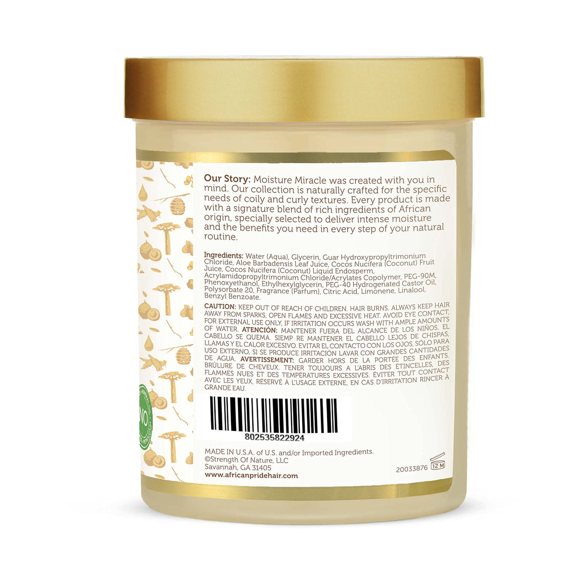 African Pride Moisture Miracle Pre-Shampoo Cream – Housewarming or Holiday Gift for Natural Hair Care Enthusiasts, Sulfate-Free Formula