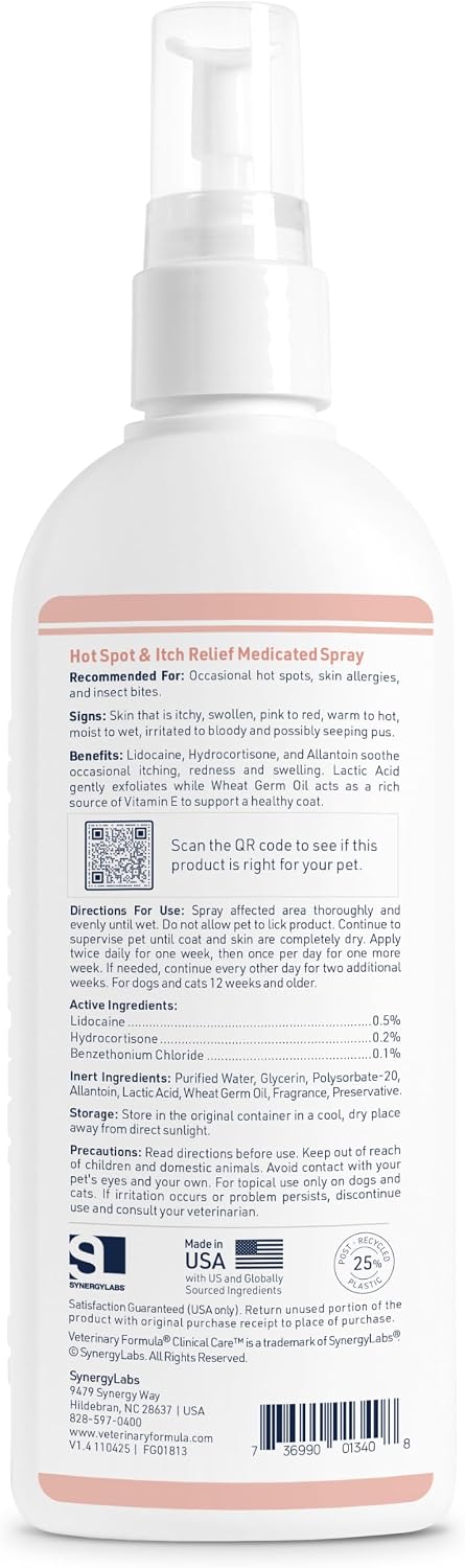 allantoin and wheat germ oil to moisturize and support healthy skin and coat