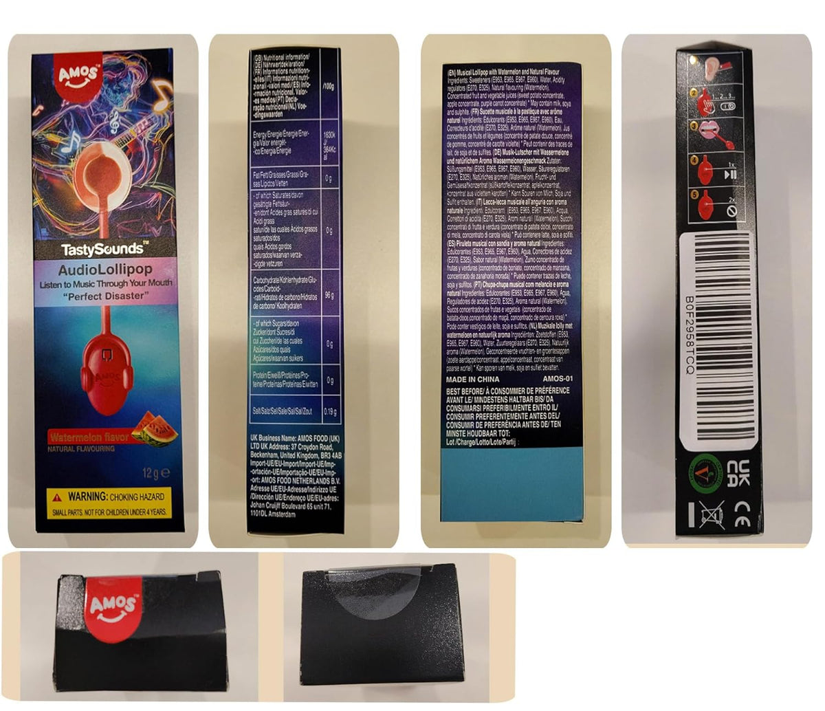 Amos Music Lollipop Candy – Portable Party Favor for Picnic Gatherings, Individually Wrapped Music Lollipop on the Go