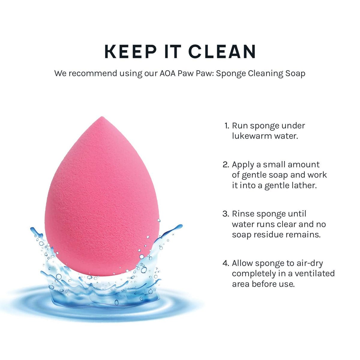 AOA Studio Collection Soft Makeup Sponge Set – Gentle Daily Skincare Ritual for Sensitive Skin