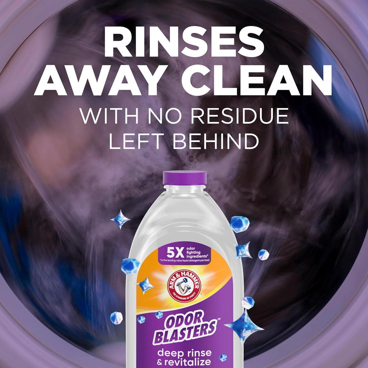 ARM & HAMMER Odor Blasters Fresh Burst Rinse – Residue-Free Laundry Rinse Safe for Nursery Bedding and Stuffed Animals