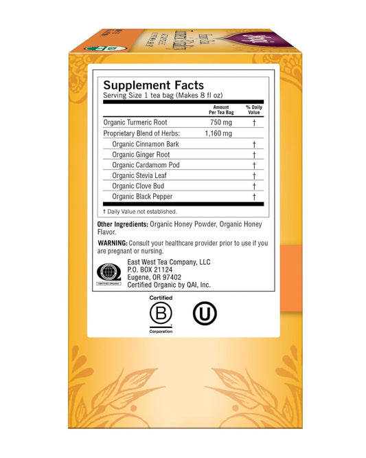 ayurvedic warming spice blend: cinnamon, cardamom, ginger, clove plus turmeric
