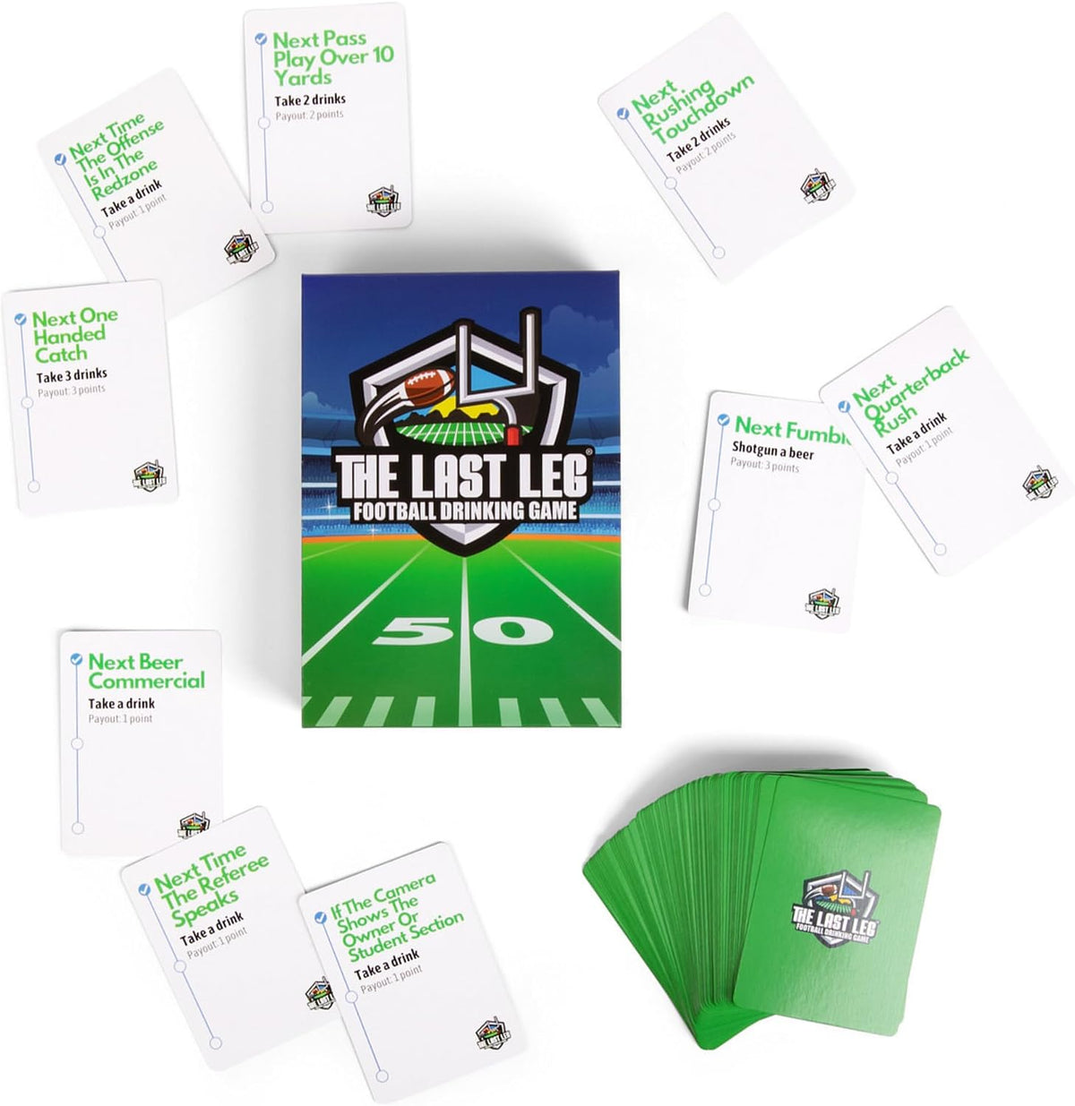 Beer Pressure The Last Leg - Rugged Football Party Game for Driveway Tailgates and Outdoor Game Day Setups, No Setup Required