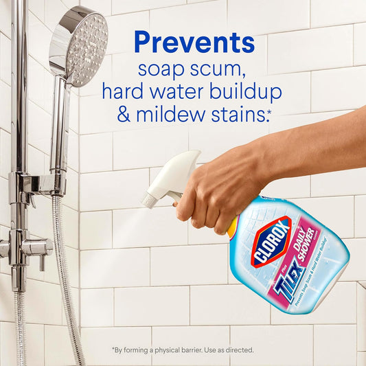 bleach-free composition safe for glazed/unglazed ceramic tile, grout, tubs, shower doors, vinyl curtains, and sinks