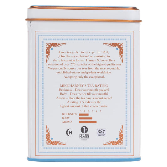 blend of black tea, white tea (silver tips), and natural bergamot oil