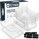 ClearNest Clear Storage Containers – Workspace Decluttering, 12-Pack System