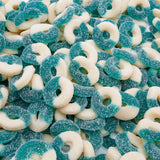 Gummy Candy Bulk BLUE RASPBERRY Rings 1 lb – Sports Team & Carnival Booth Snack, Soft Resealable Bag