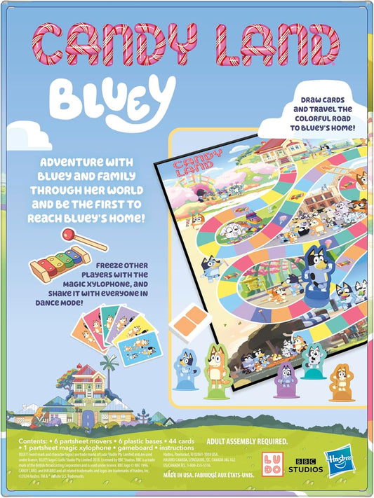 bluey-themed gameboard depicting fan-favorite show locations like shadowlands and rug island