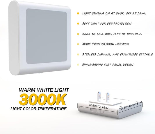 built-in dusk-to-dawn light sensor for automatic on/off