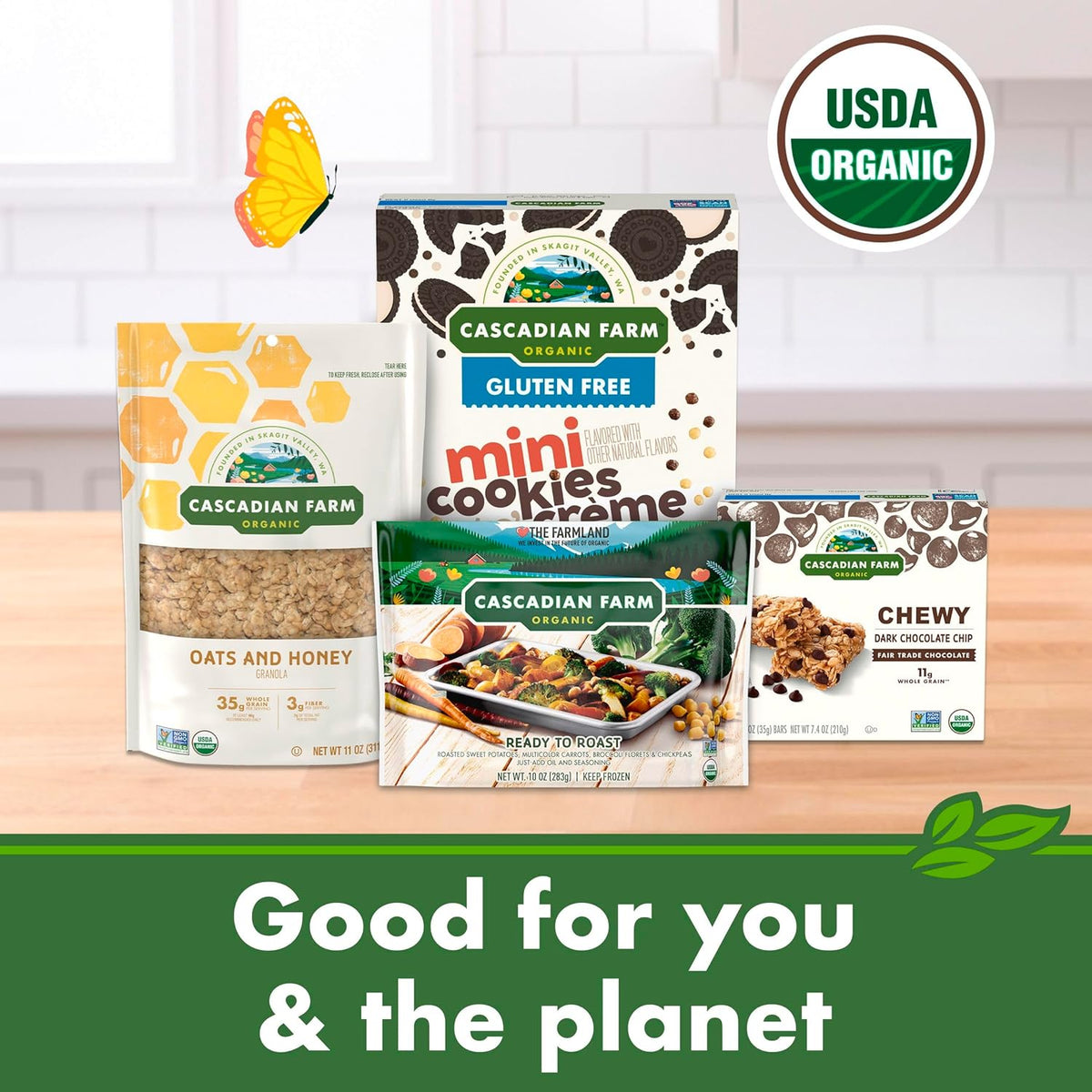 Cascadian Farm Organic Mini Cookies 'n' Crème Cereal – Lunchbox-Ready Snack for School and Playdate Days