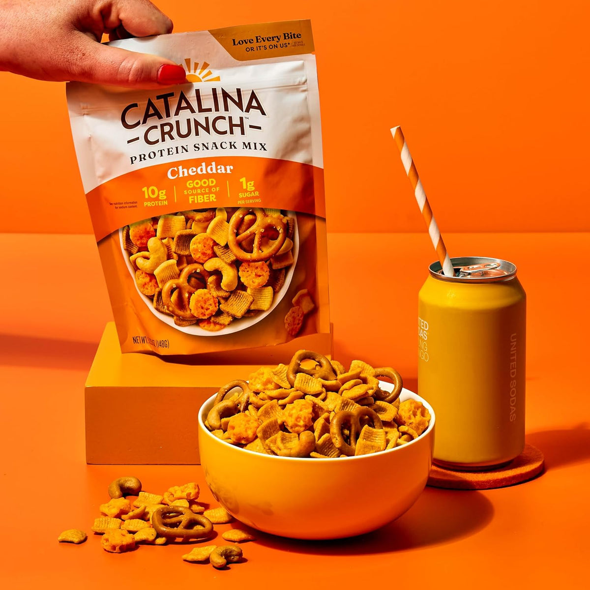 Catalina Crunch Protein Snack Mix – Travel-Friendly Road Trip Snack with 10g Protein, Resealable 5.25 oz