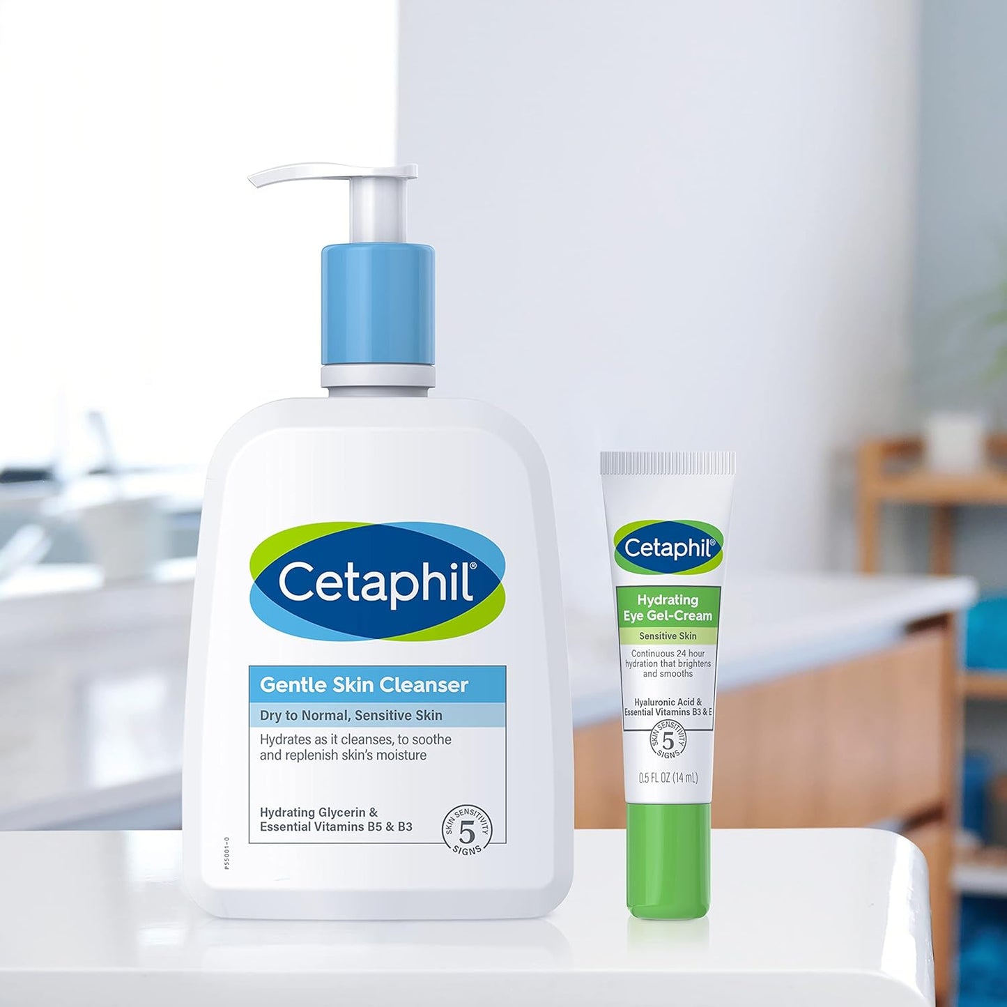 Cetaphil Hydrating Eye Gel-Cream – Nightly Self-Care Ritual for Sensitive Eyes, 24-Hour Hyaluronic Acid Hydration