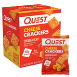Quest Nutrition Cheese Crackers – Non-Perishable Crunch for Commute and Meeting Prep, Cheddar Blast 4-Count