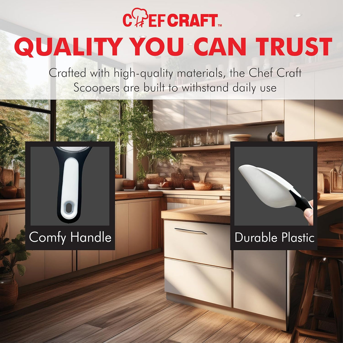 Chef Craft Select 1 Cup Scoop – Practical Housewarming Gift for New Homeowners and Renters