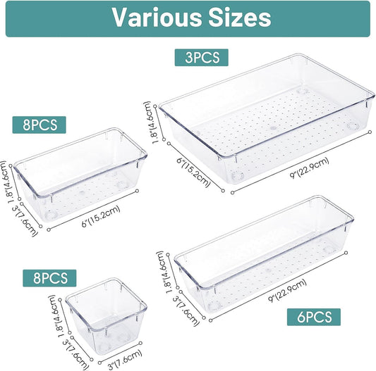 clear transparent polypropylene body for instant visual inventory