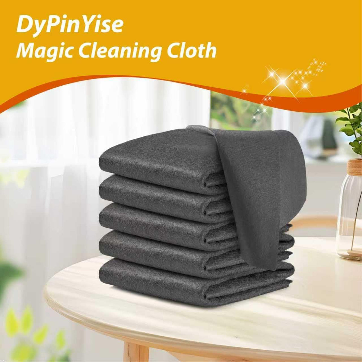 ClearVue Microfiber Cloths – Camping and Patio Glass Cleaning Cloths, Portable Lint-Free 6-Pack