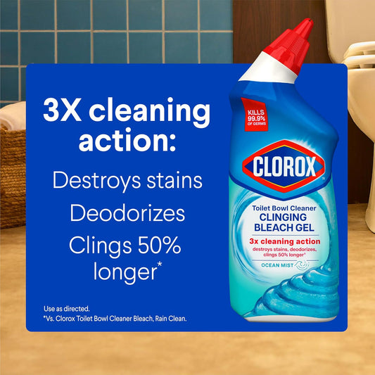 clorox bleach-based disinfectant killing 99.9% of bacteria and viruses