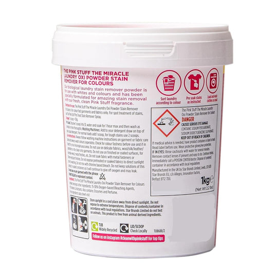 color-safe formula designed to prevent fading on colored garments