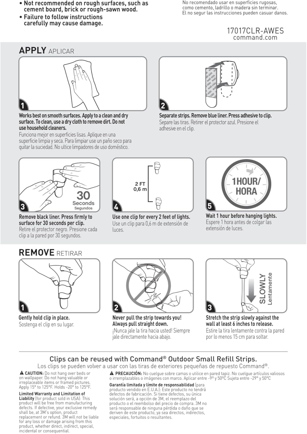 Command Outdoor Light Clips Holiday Gift for the DIY Decorator, Practical Stocking Stuffer, Clear