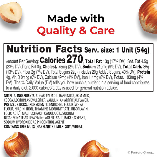 creamy nutella hazelnut-and-cocoa spread portion included inside each cup