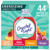 Crystal Light Energizing Powdered Drink Mix – Low-Calorie Soda Replacement for Gym Bags and Fridges, 44 ct