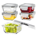 Vtopmart Borosilicate Glass Food Storage Set with Removable Silicone Seals – Clean Eating Containers for Mindful Nutrition