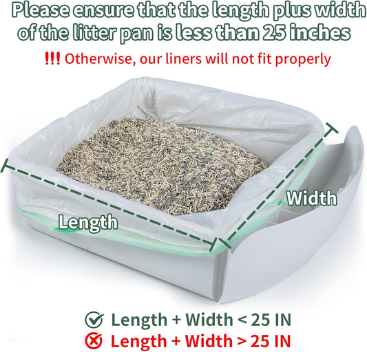 dimensions of 25.2 x 15.4 inches for precise litter pan fit