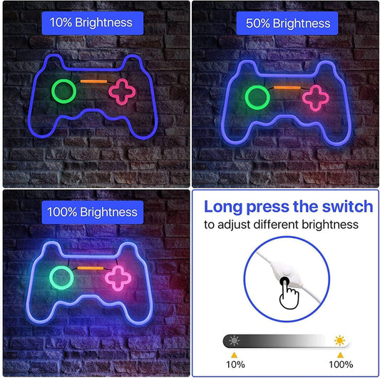 dimmable brightness controlled via push-button switch