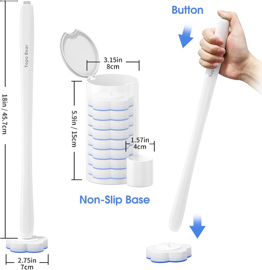 disposable 2.5-inch foam sponge + scrub cloth refill heads (24/40/80 pack options)