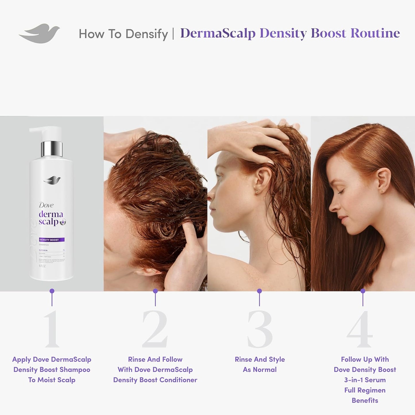 Dove Derma Scalp Density Boost Shampoo – Thoughtful Birthday Gift for Her, Vegan Hair Density System