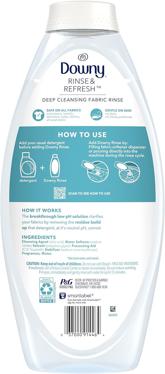 dual-action fabric softener and odor remover rinse in one step
